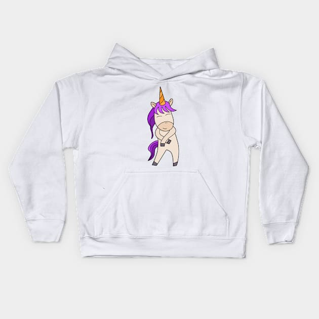 Unicorn dancing Kids Hoodie by DiegoCarvalho